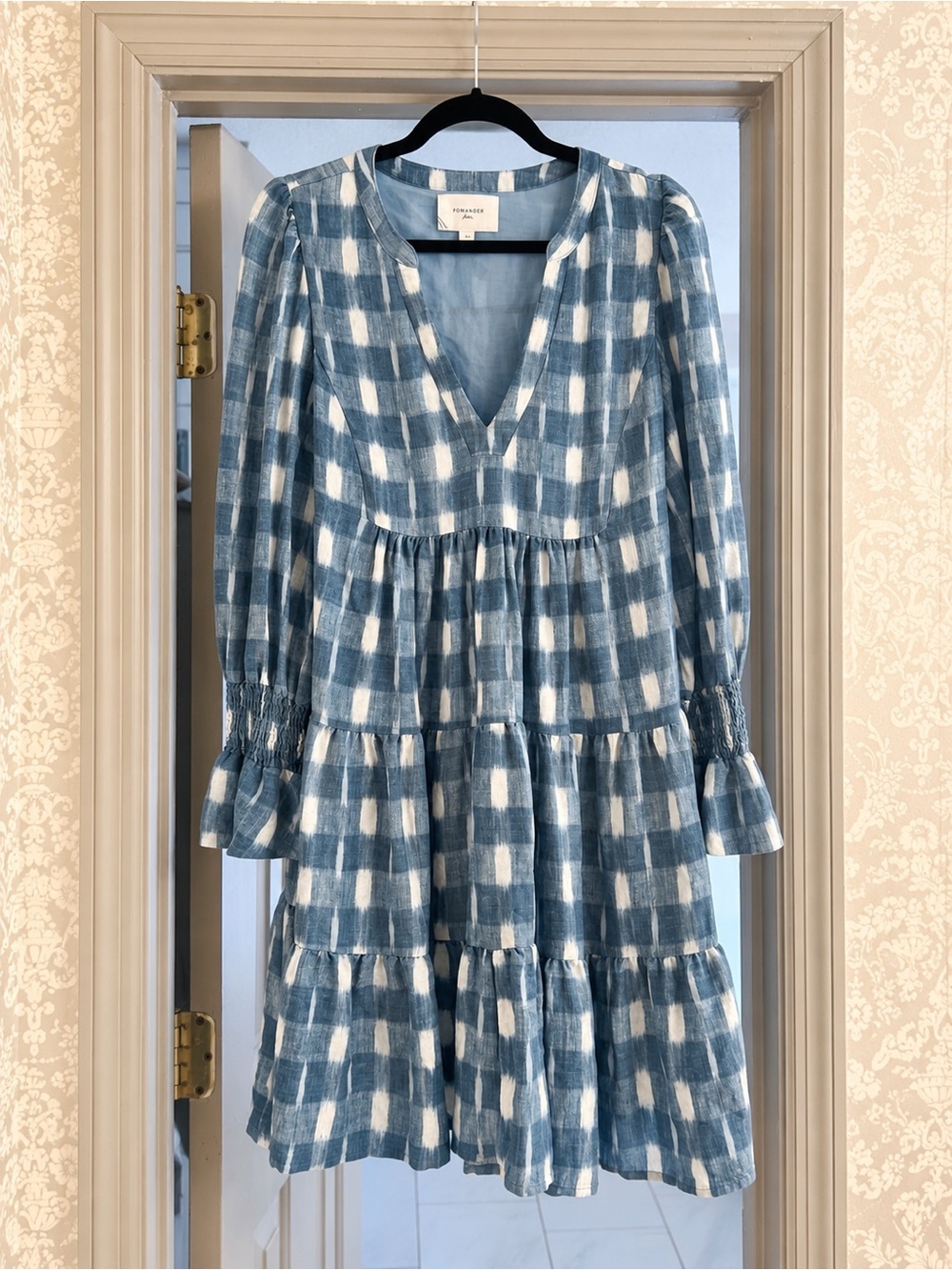 Pomander Place Blue Ikat Kenzo Dress Tuckernuck M